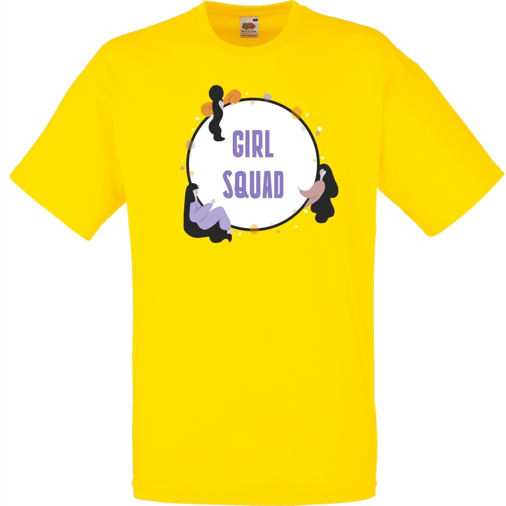 

Koszulka girls squad girl power S żółta jaskrawa