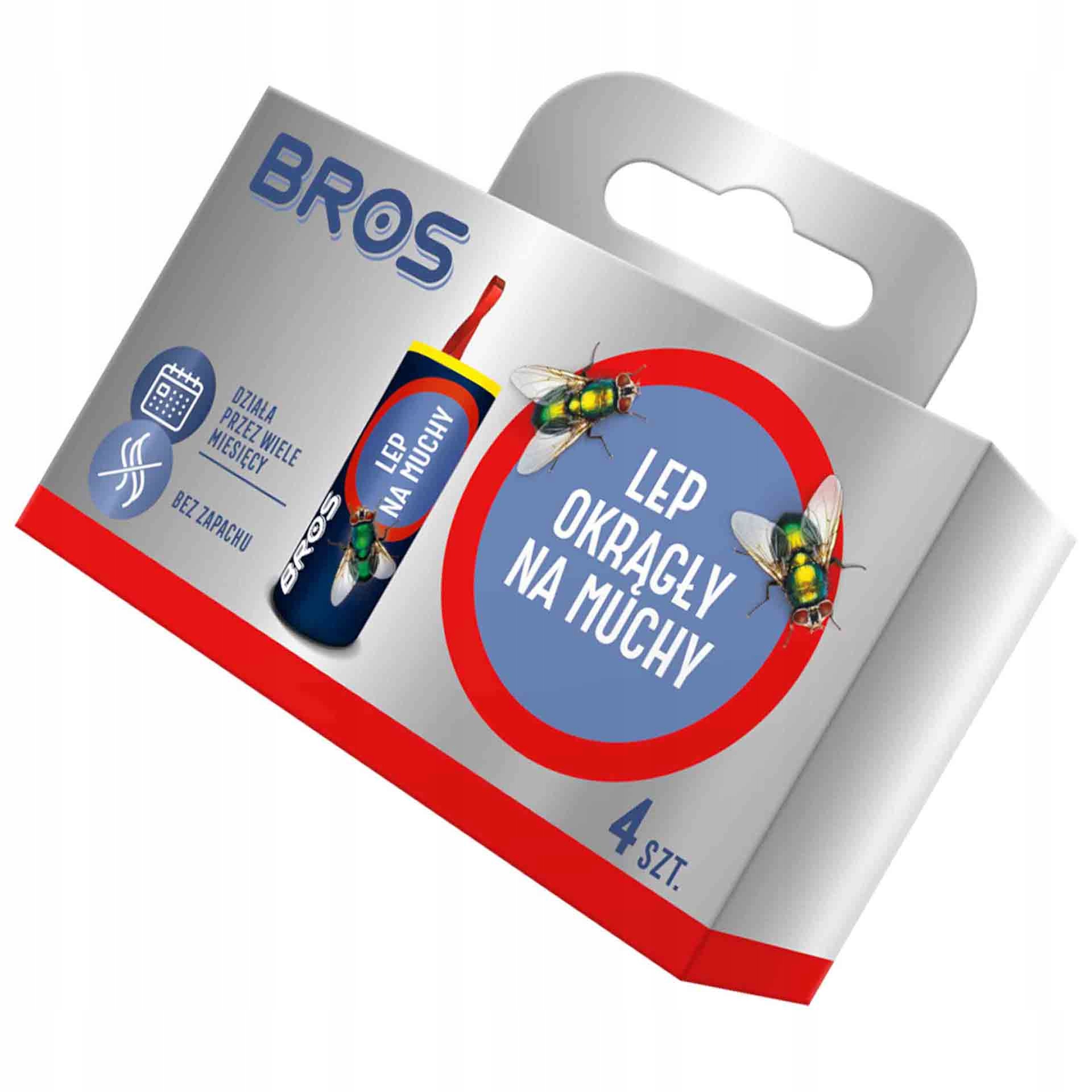 

Bros Lep Na Muchy Okrągły 4 sztuki