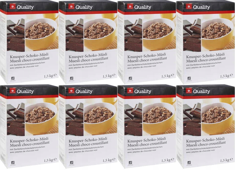 Musli Tg Quality, z czekoladą, 1.5kg x8