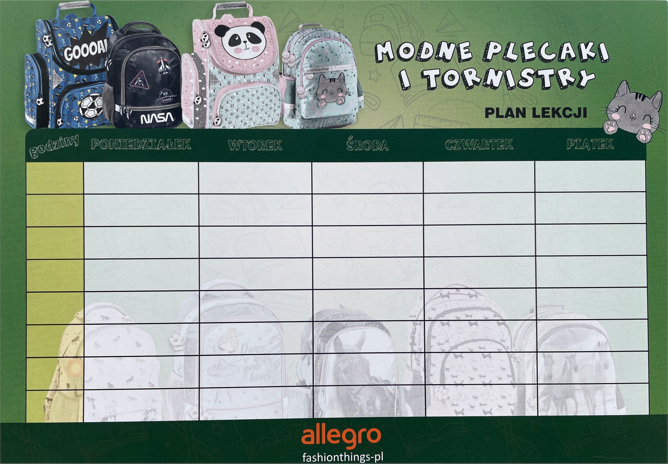 TORNISTER SZKOLNY PASO DINOZAUR PLECAK-ZESTAW 5 EL Szerokość produktu 28 cm