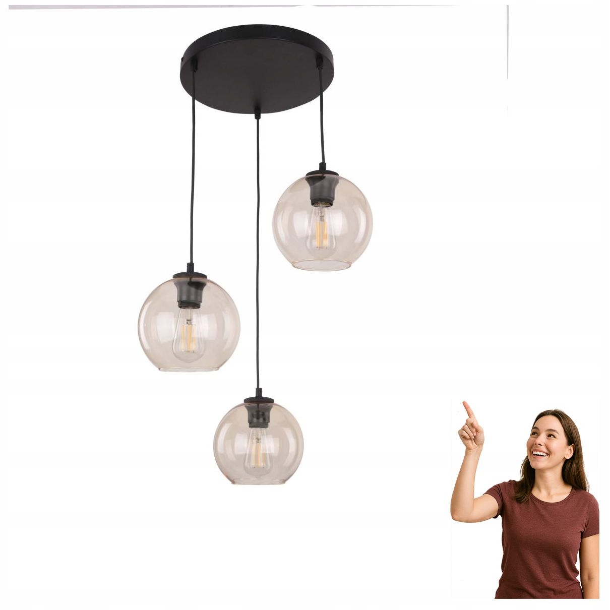 Závesná lampa Cubus Jantár 4601 Tk Lighting