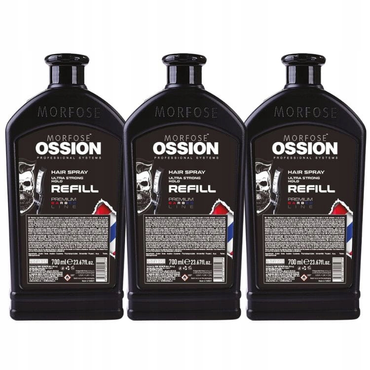 3X Morfose Ossion Lak Na Vlasy Ultra Strong Hold Refill 700 ML