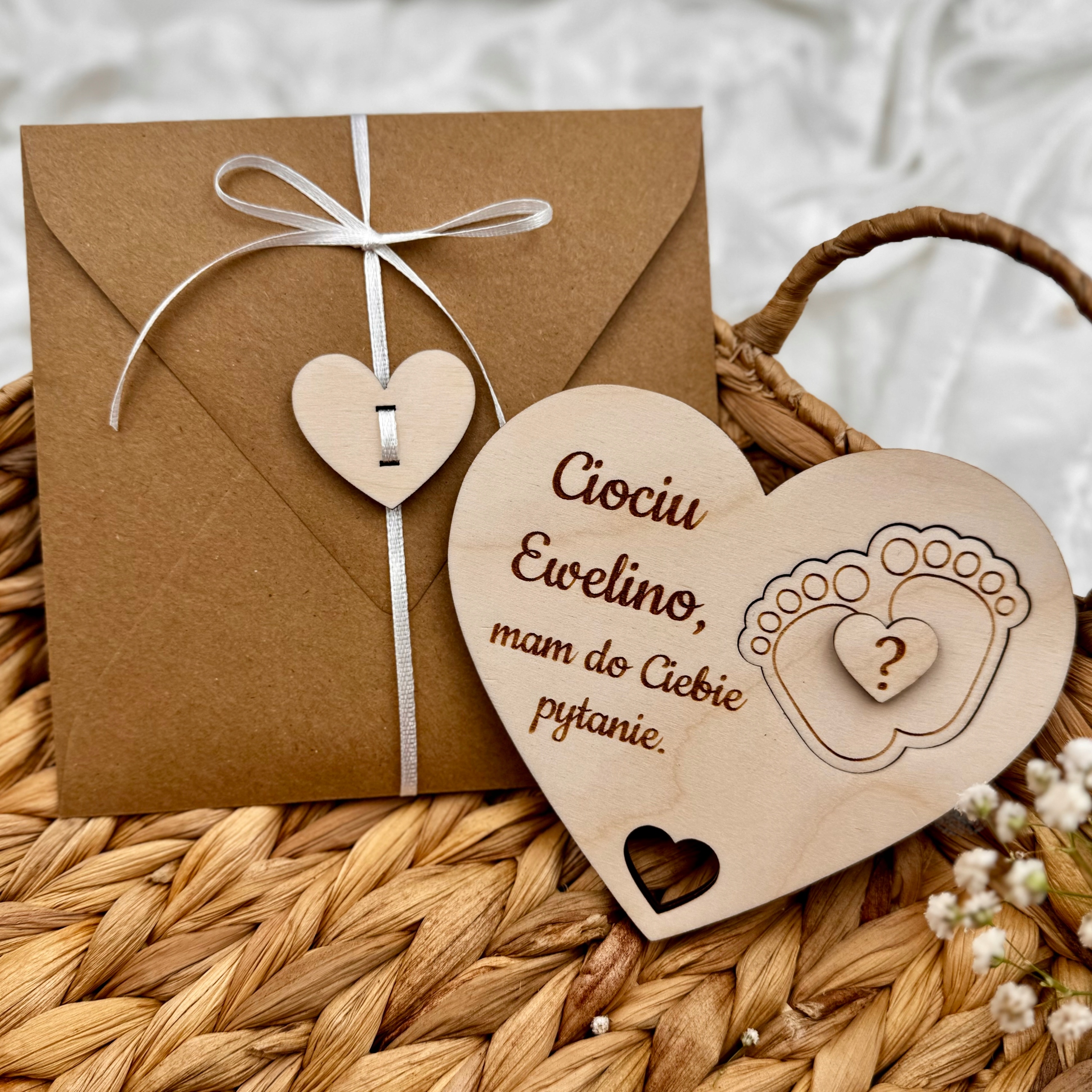 PROŚBA do CHRZESTNYCH o bycie CHRZESTNYM Czy zostaniesz moim MOJĄ CHRZESTNĄ Wysokość produktu 11.5 cm