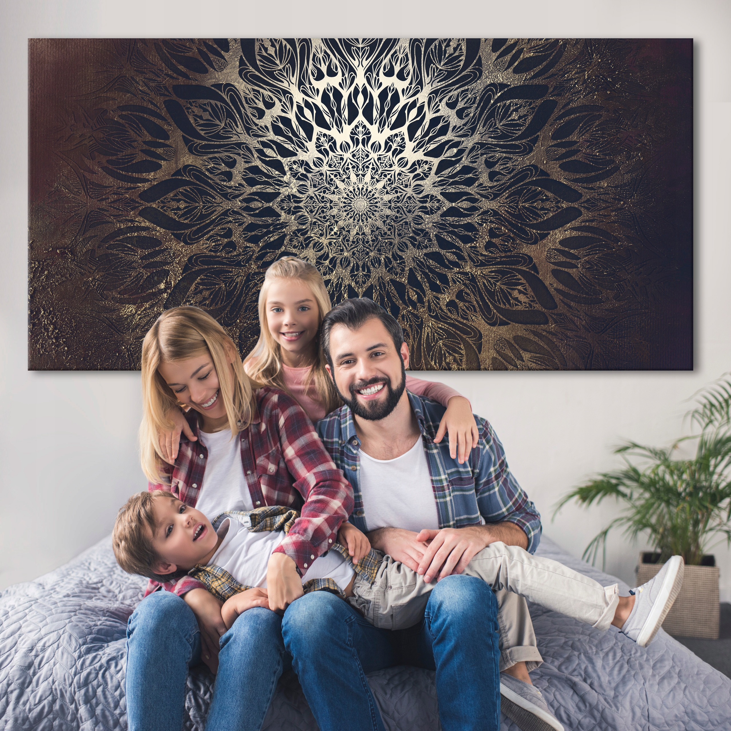 OBRAZ XXXL DIY MANDALA 200x100 p-A-0028-ak-e Marka Murando