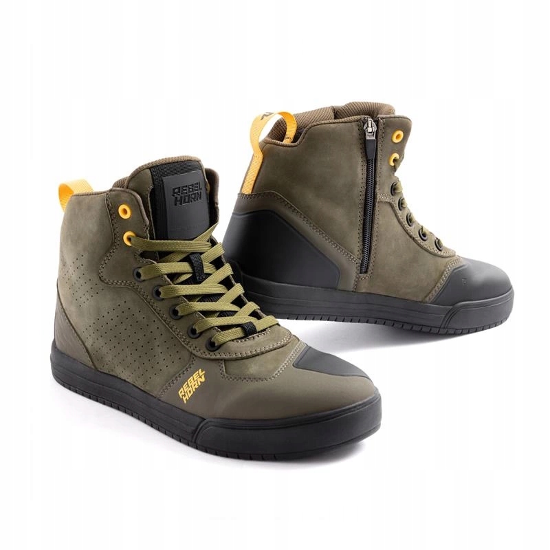 Tenisky na motorku Rebelhorn Spike Olive mestské topánky zelená Darčeky
