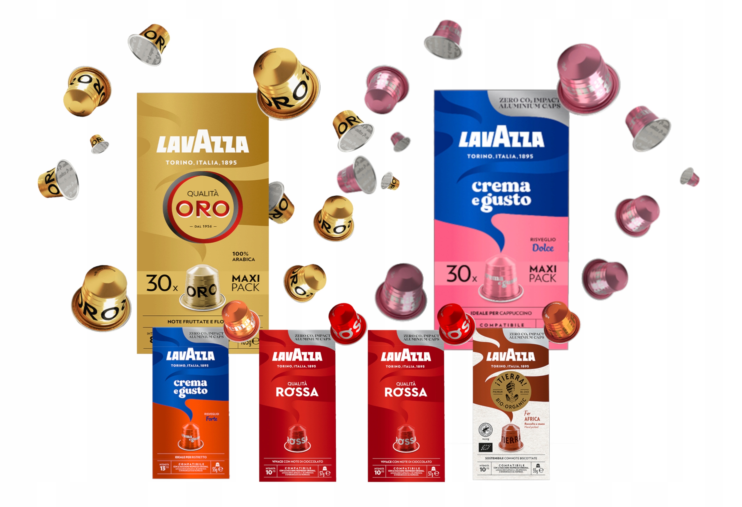 Levně Kávové kapsle do kávovarů Nespresso značky Lavazza Espresso Mix Top x100