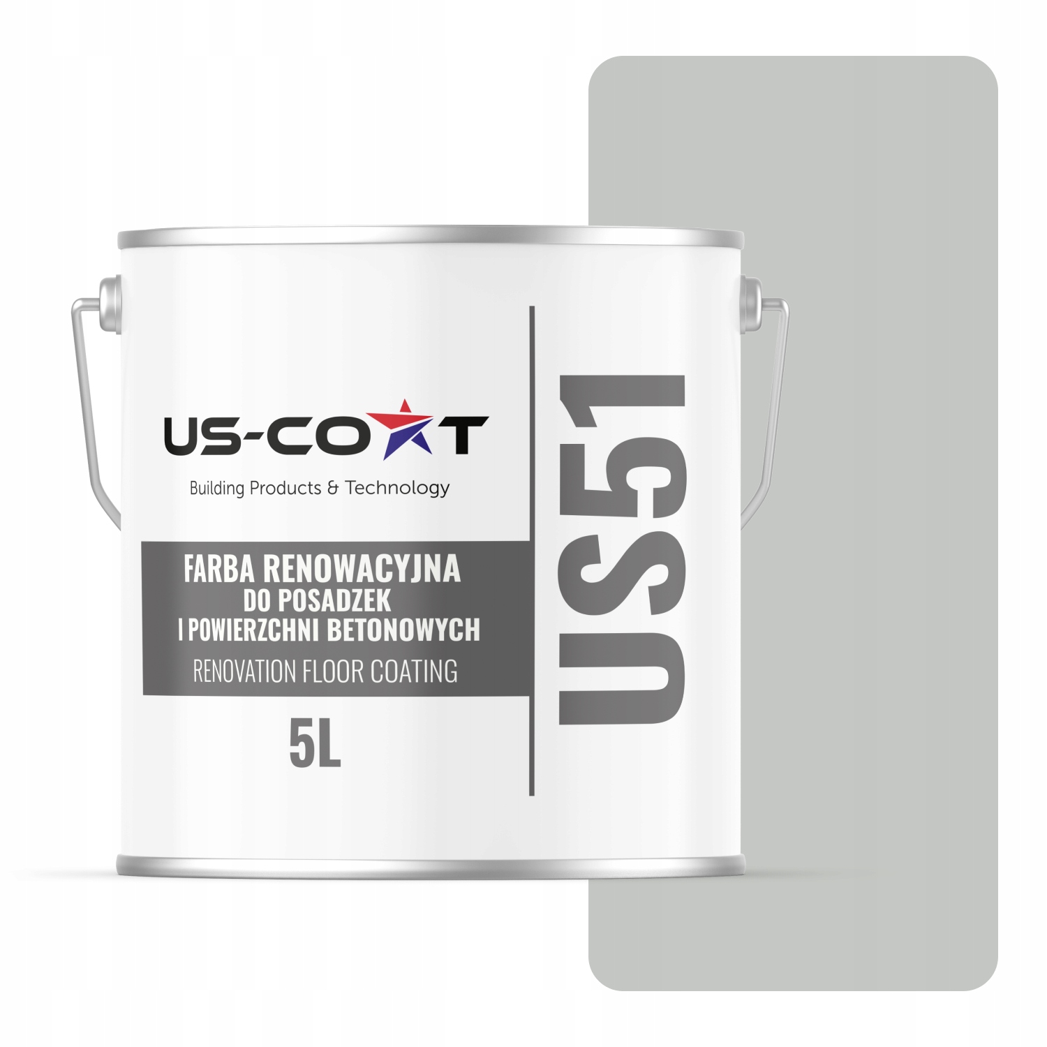 Farba Na Renováciu Podláh Betón Garáž Farba Šedá Svetlá RAL7035 Polomatná 5 L