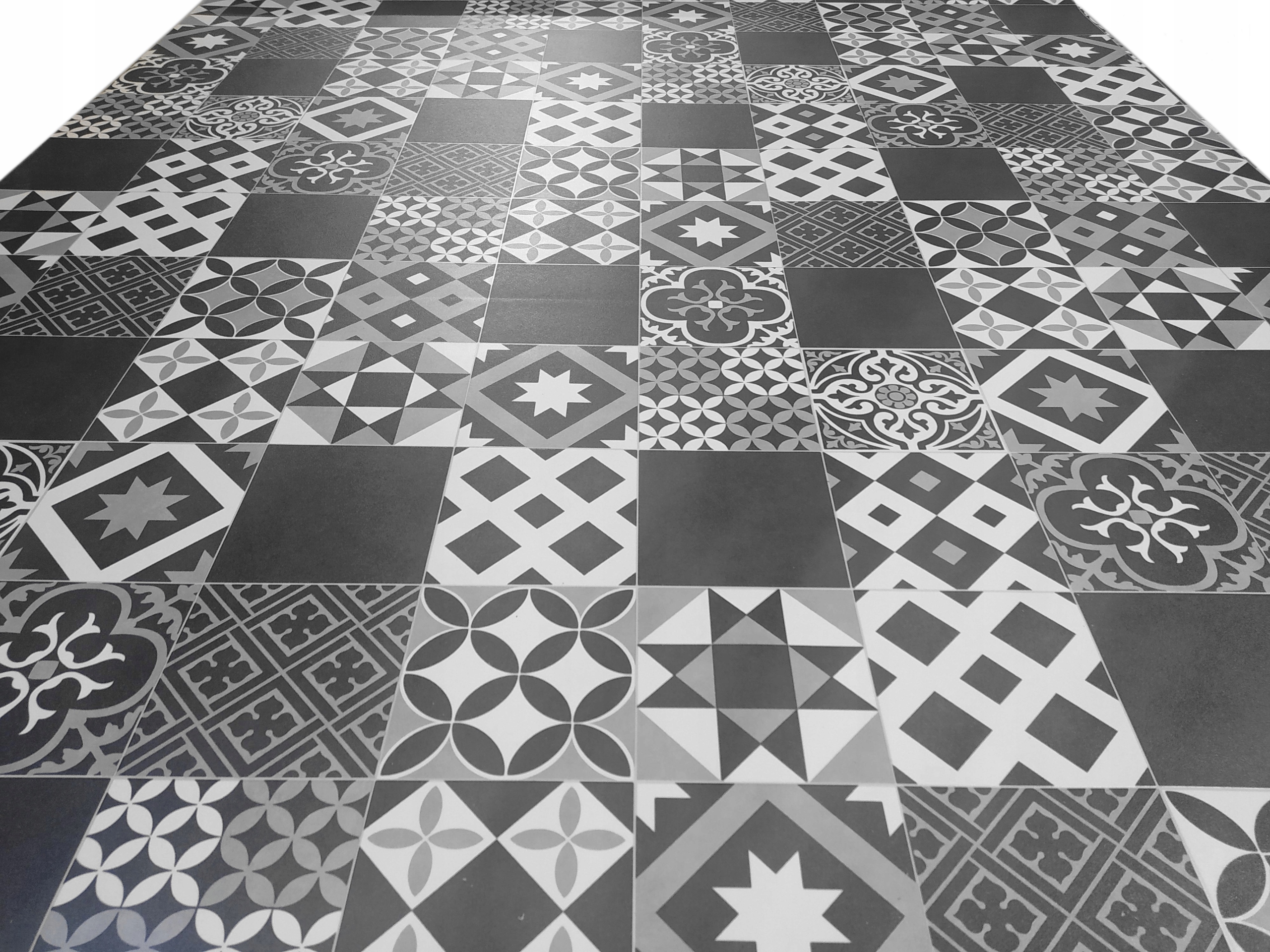 Wykładzina PCV PLAZA AMADORA 990D Ornament Płytka szer. 2m Marka inna