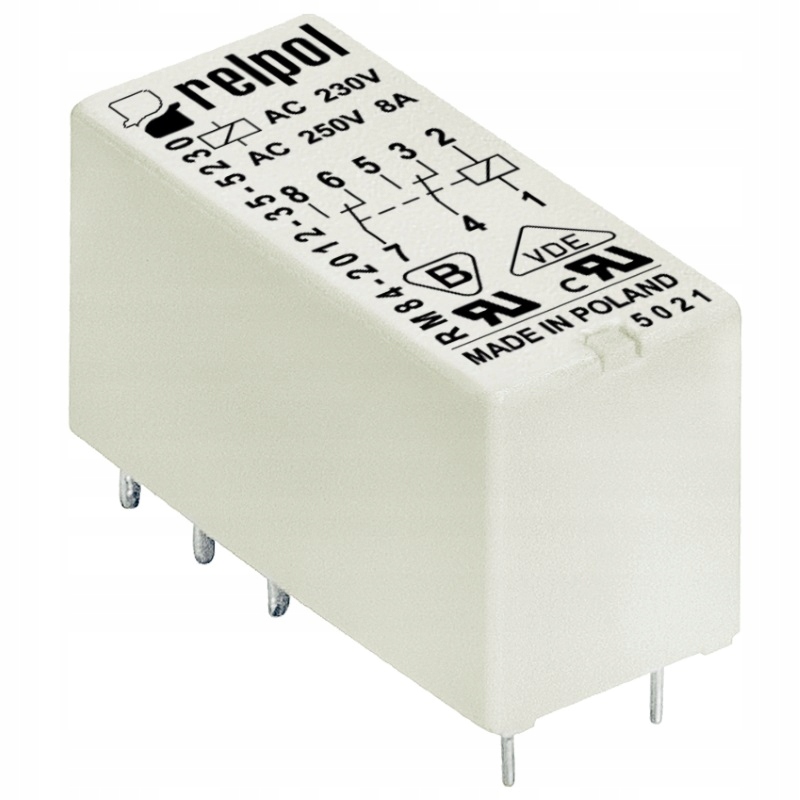 

Przekaźnik Relpol 230V Ac 2P RM84-2012-35-5230
