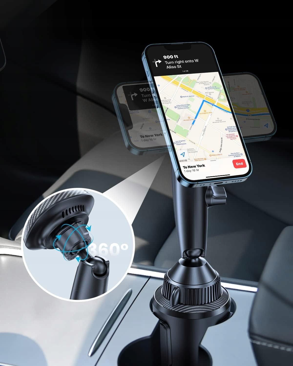 EXELIQ Uchwyt Samochodowy Magsafe Do iPhone 15 14 Pro Max Android Telefony — miniatura 6