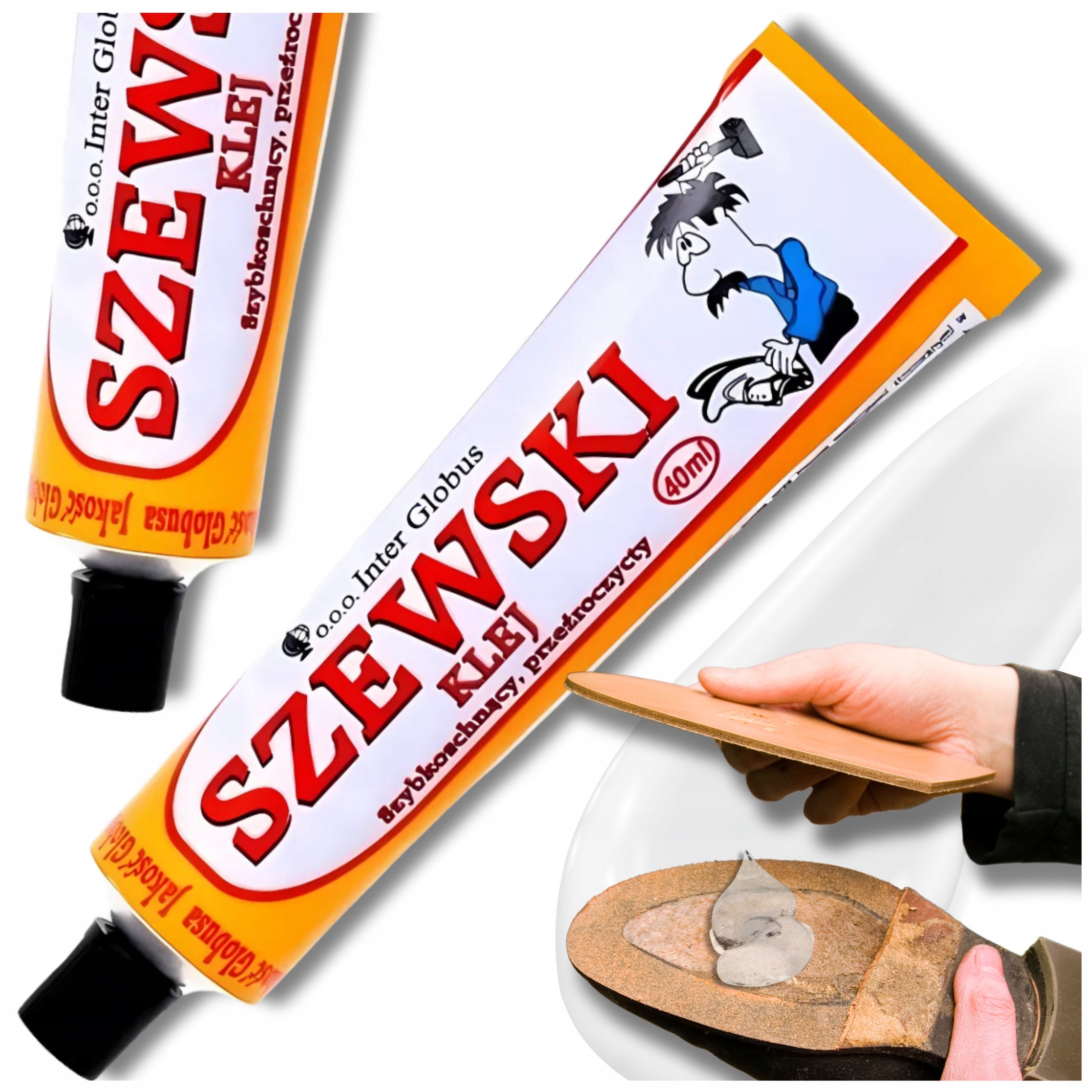 Klej Szewski do Butów Filcu Skór Gum Uniwersalny Mocny Przeźroczysty