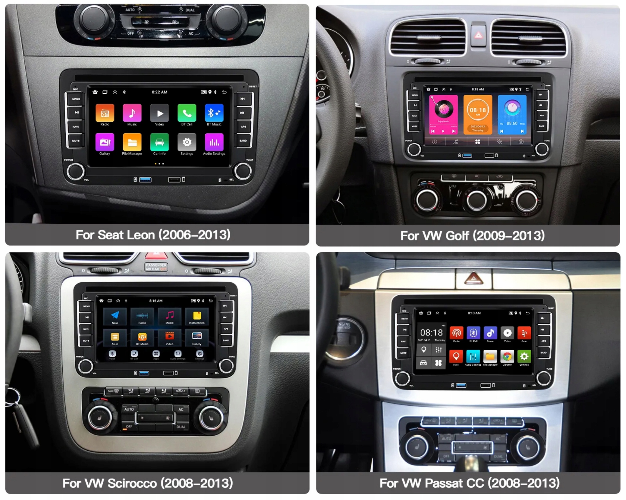 RADIO SAMOCHODOWE NAWIGACJA 2DIN RADIO VW PASSAT B6 B7 GOLF 5 V 6 VI PRO Wysokość produktu 13 cm