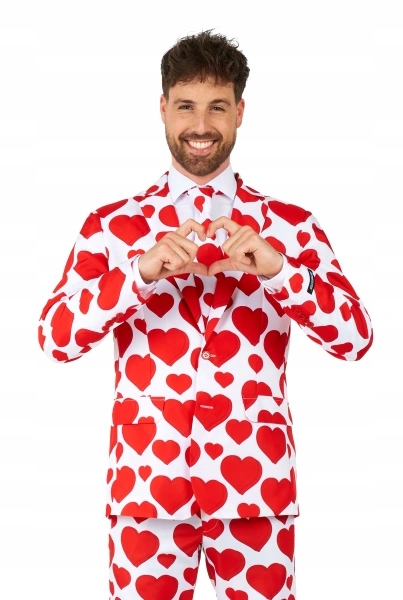 Kostým Bílý Srdce Valentýna Amor Suitmeister Karneval M