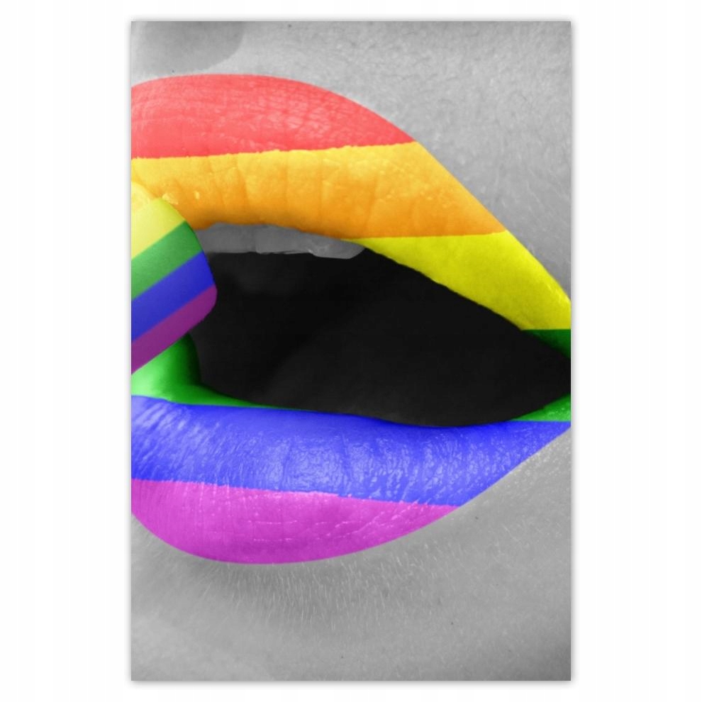 

Plakat 62x93 Tęczowe usta