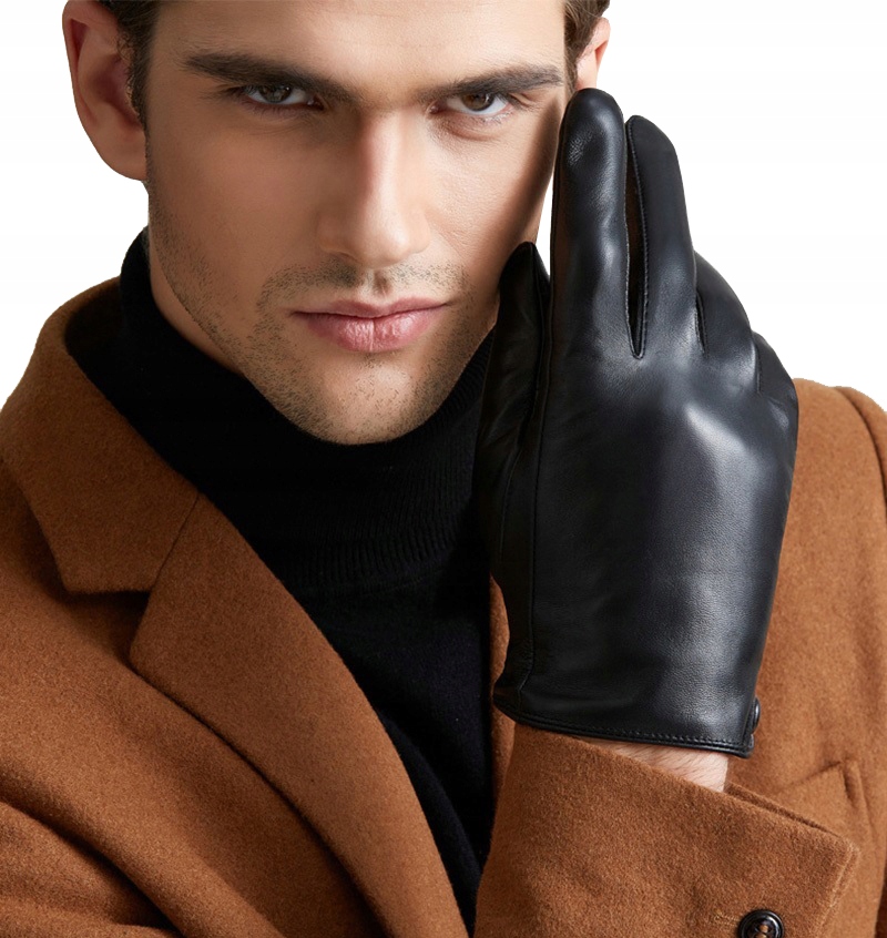 Reverse DOTYKOWE RĘKAWICZKI SKÓRZANE MĘSKIE SKÓRA NATURALNA OCIEPLANE r M Płeć mężczyzna