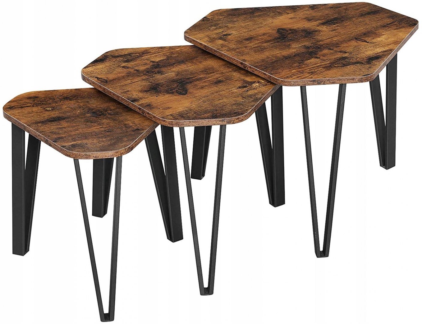 

Zestaw Stoliki Boczne 3 Szt Rustykalne Vintage