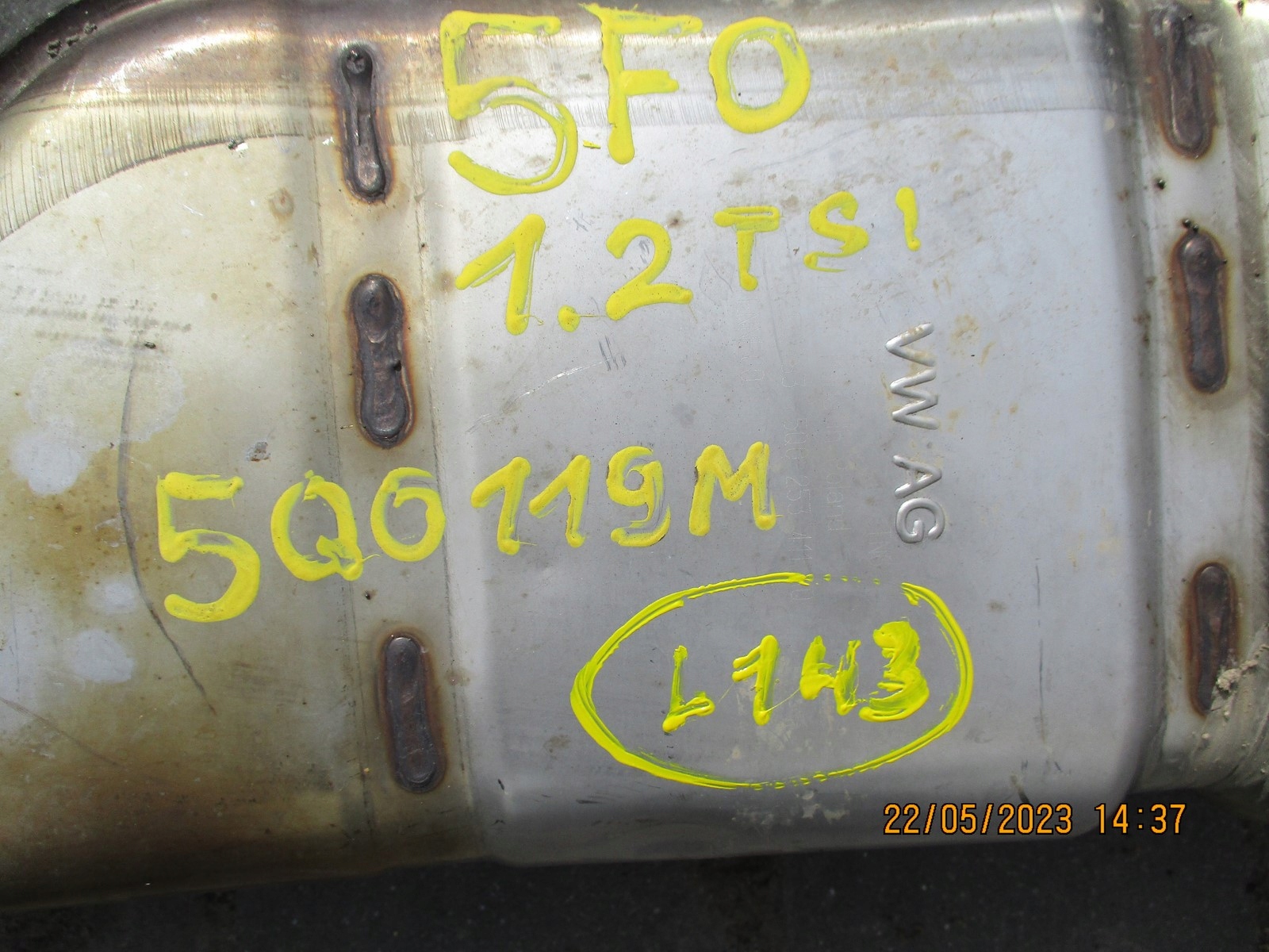 muffler, exhaust VW GOLF 7 5G0 5Q0119M