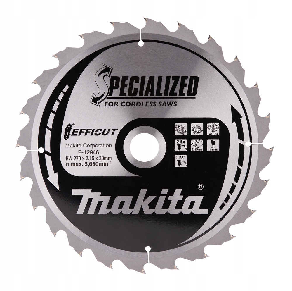 Tarcza Tnąca Drewno 270x30mm 24Z Makita E-12946