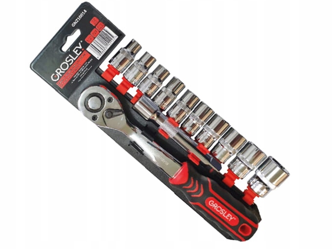 НАБОР ИЗ 10 НАСАДОК С ХРАПОВЫМ МЕХАНИЗМОМ 1/2 