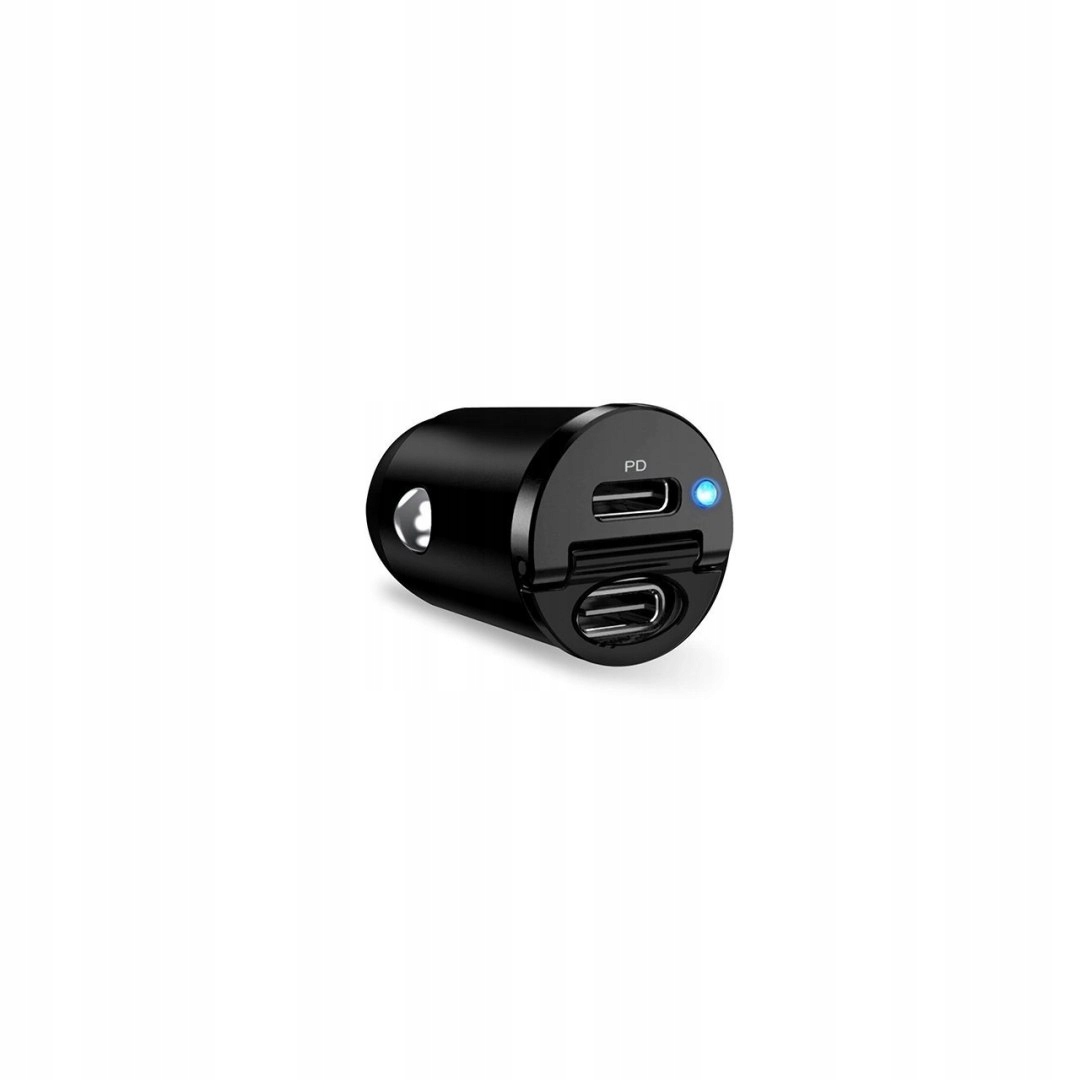 Ładowarka samochodowa Puro Mini 30W Power Delivery 2 x Usb-c czarna