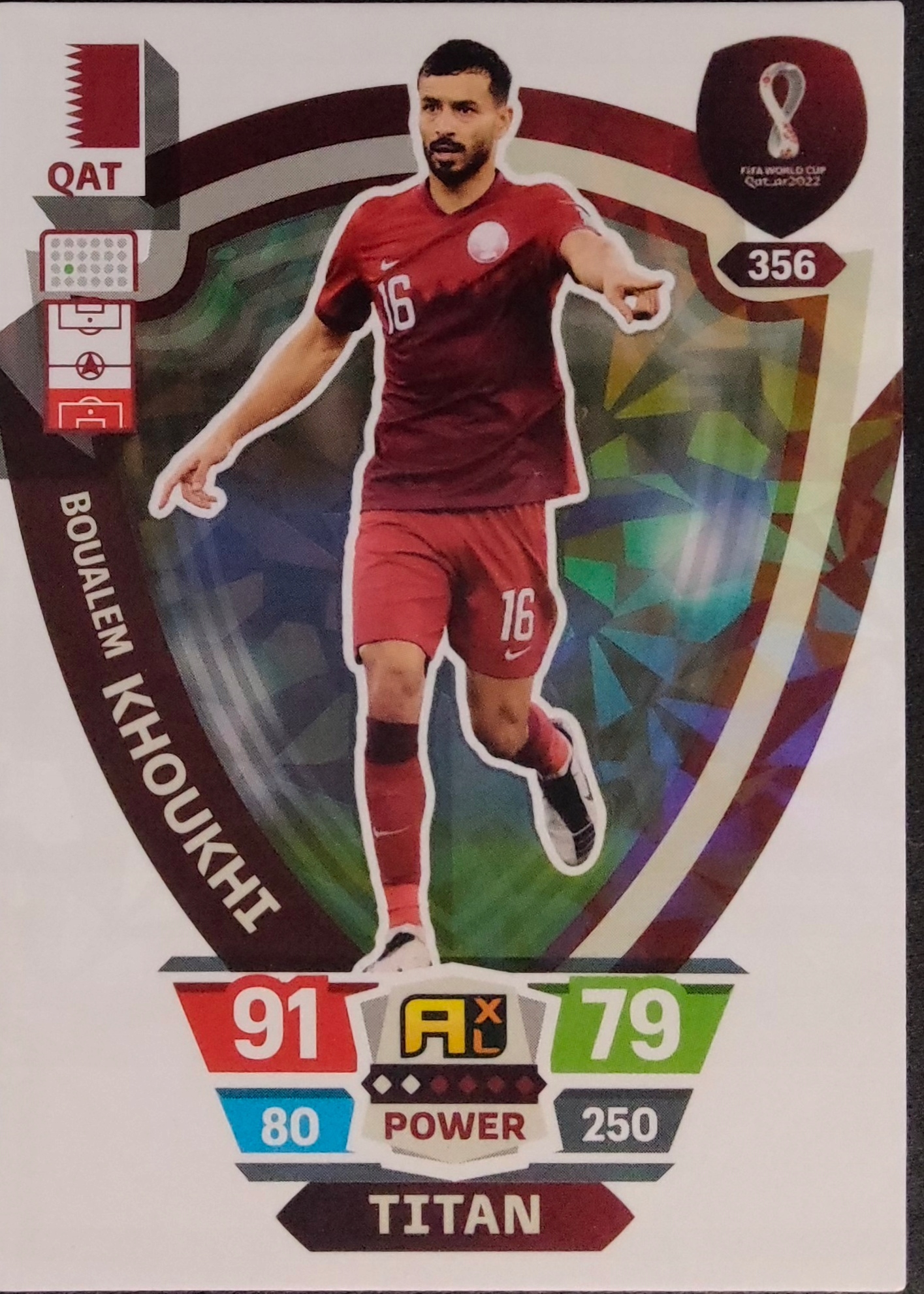 Panini World Cup Qatar 2022 Titan 356 Boualem Khoukhi Qatar