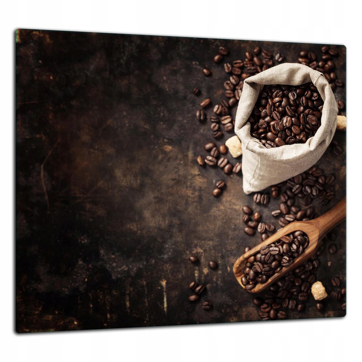 Skleněná Ochranná Deska Panel Lepidlo 65x60 Káva