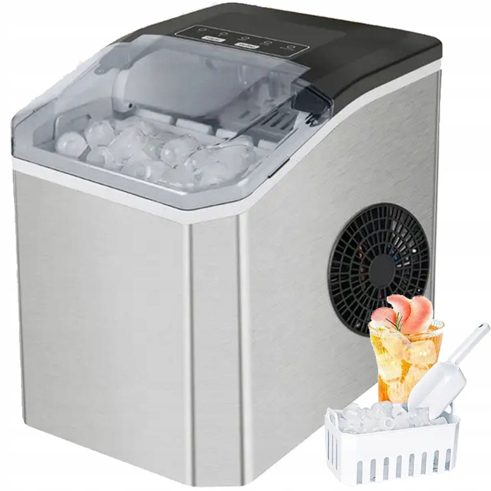 Výrobník ledu Bullet Ice Bedee Z Nerezové Oceli 12KG/24H 1,3L 130W
