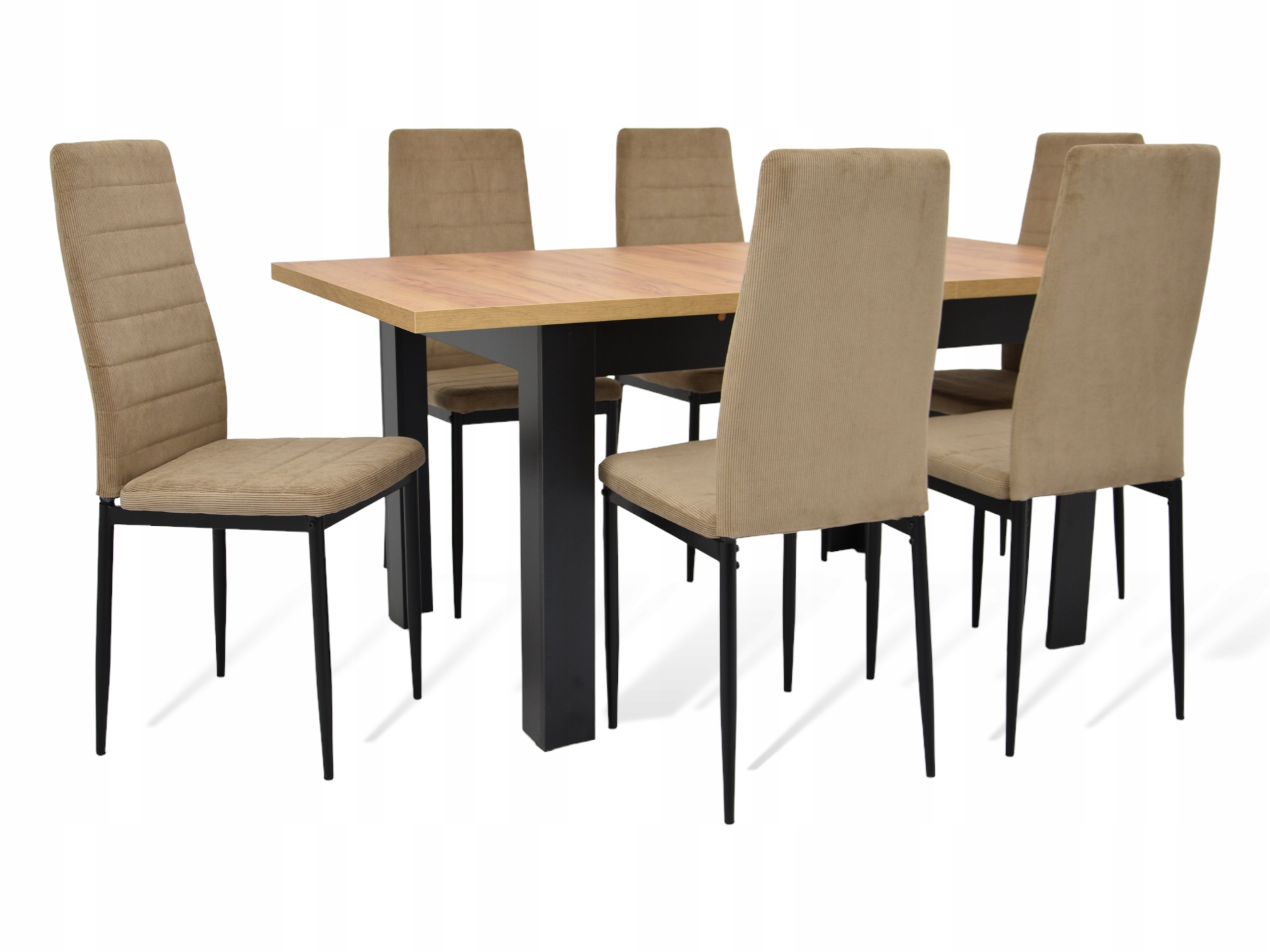Stół rozkładany 80x120 6 krzeseł Craft do salonu