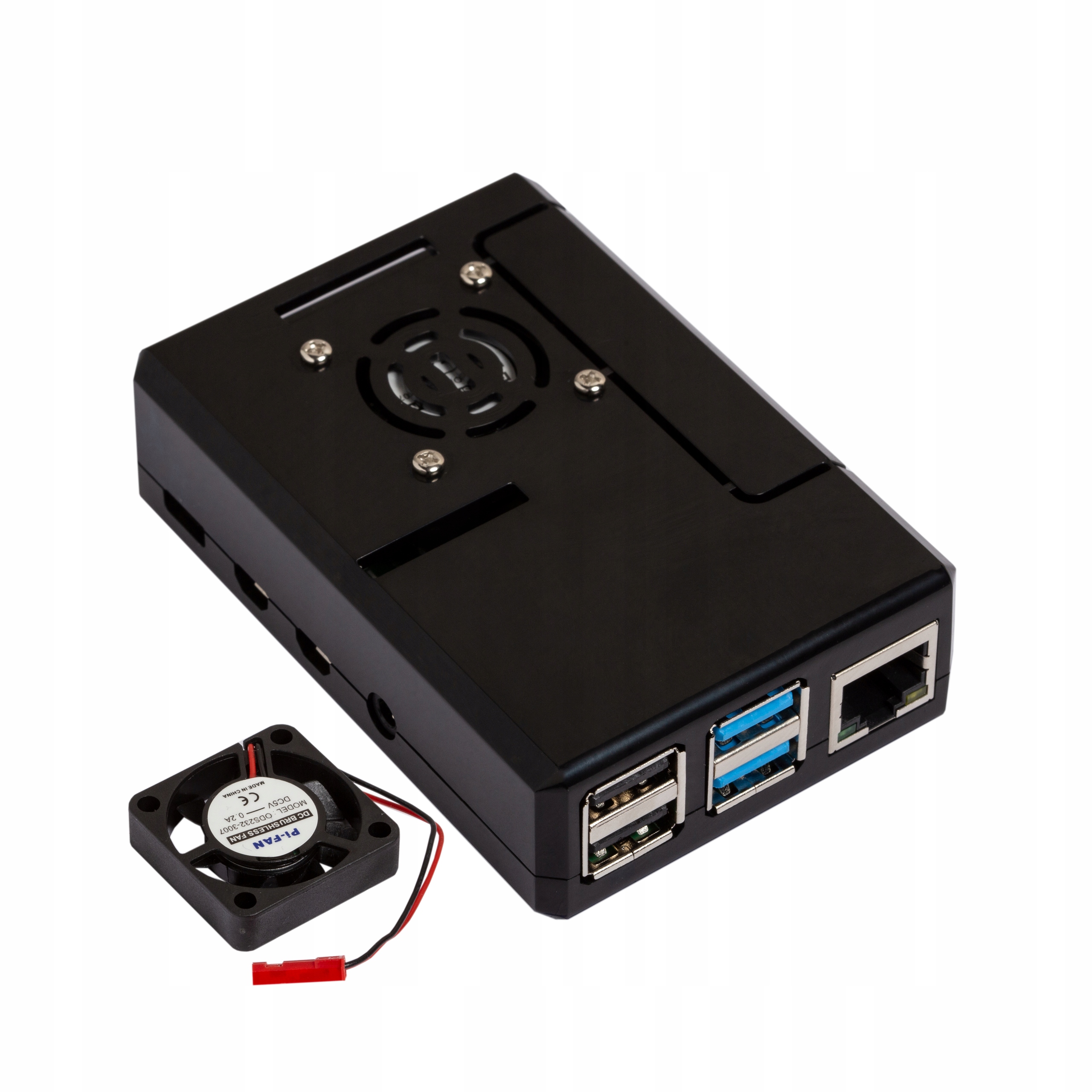 

Raspberry Pi 4B 8GB obudowa wentylator zasilacz