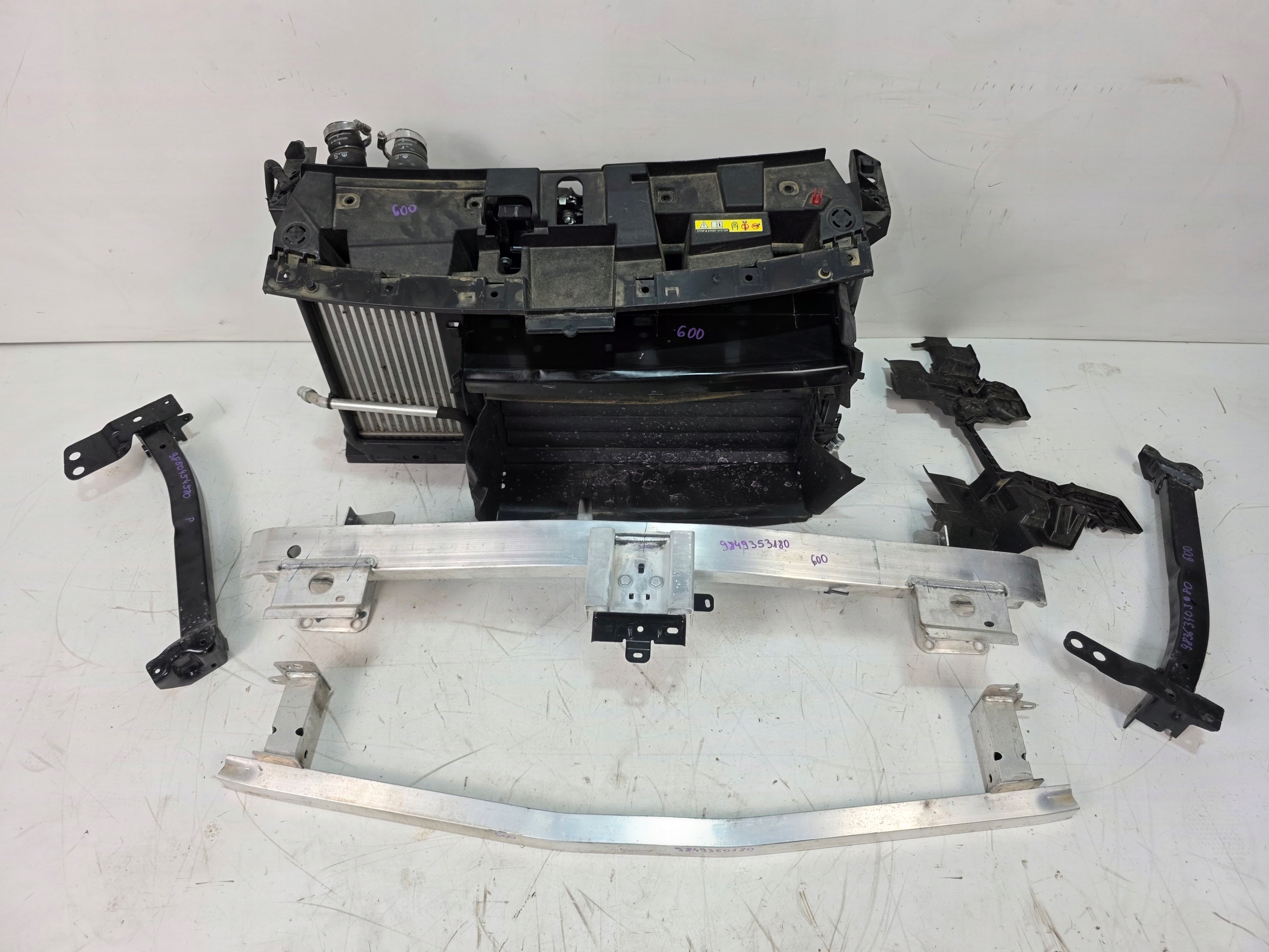 support panel for radiators radiator FIAT 600 1.2 THP