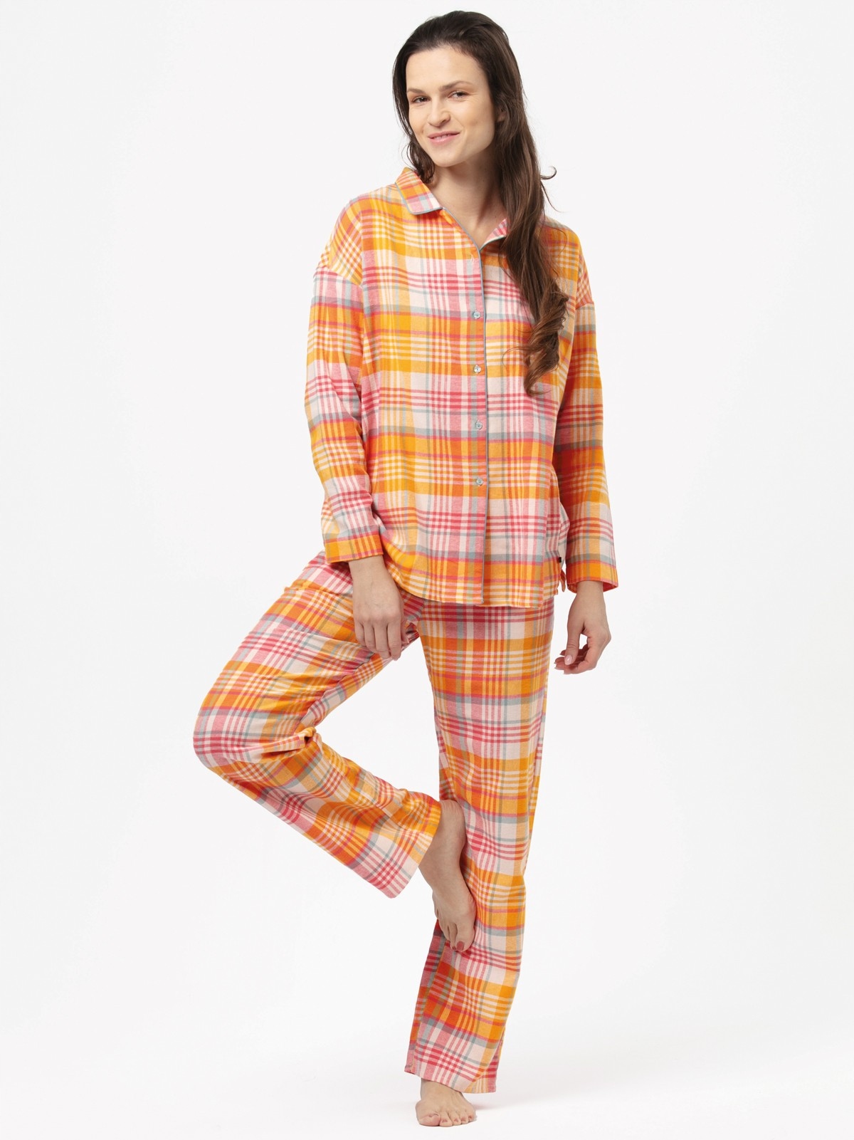 Dámské Pyžamo Lns 473 Dr S oranžová