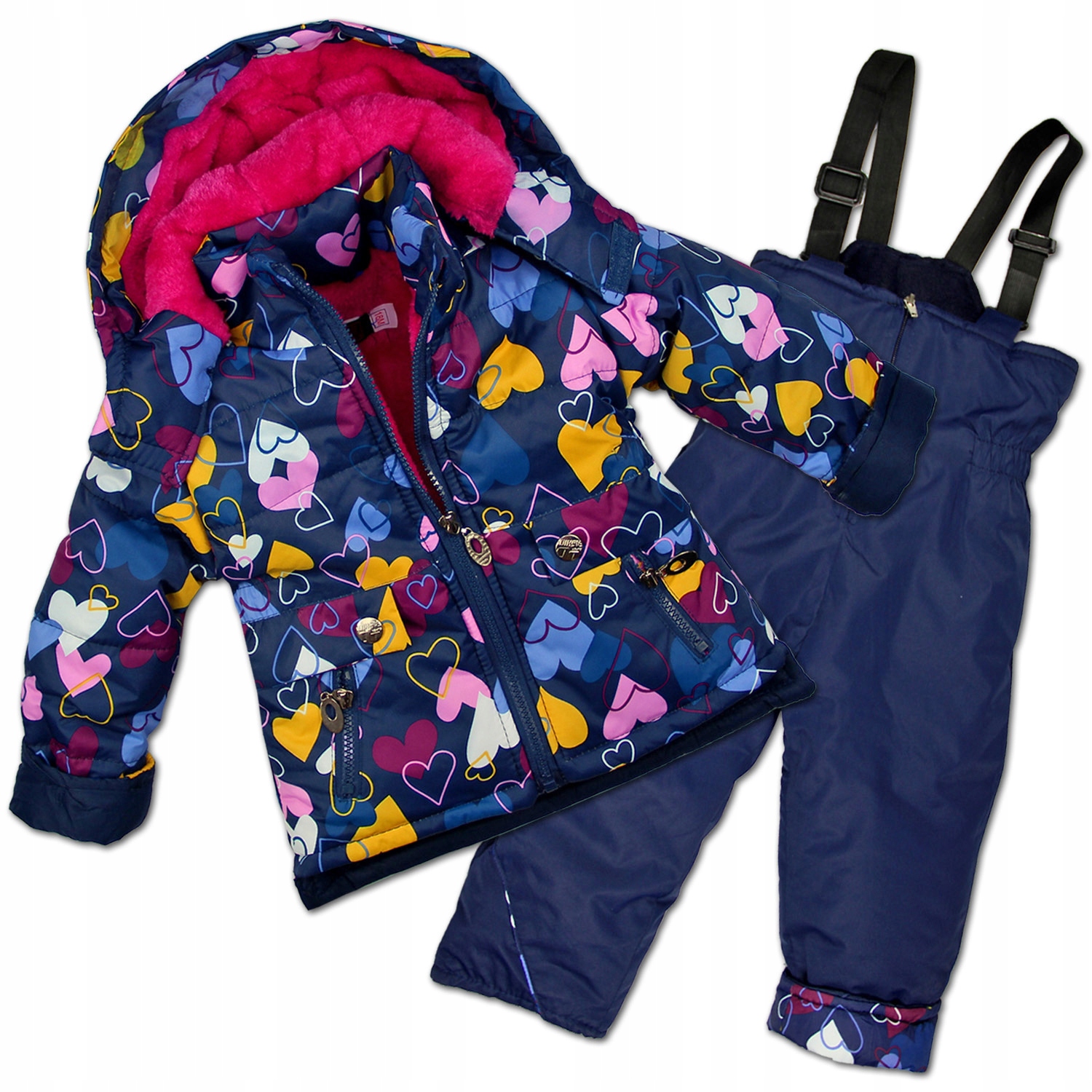 

Kombinezon r.80 Kurtka Spodnie Narciarski futro