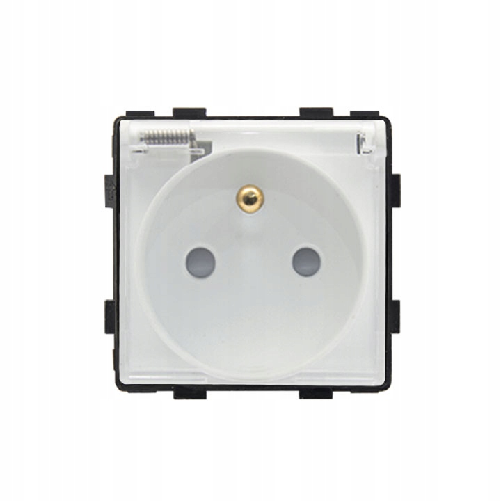 B-LINE BIAŁE GNIAZDO ELEKTRYCZNE Z KLAPKĄ FRE IP44
