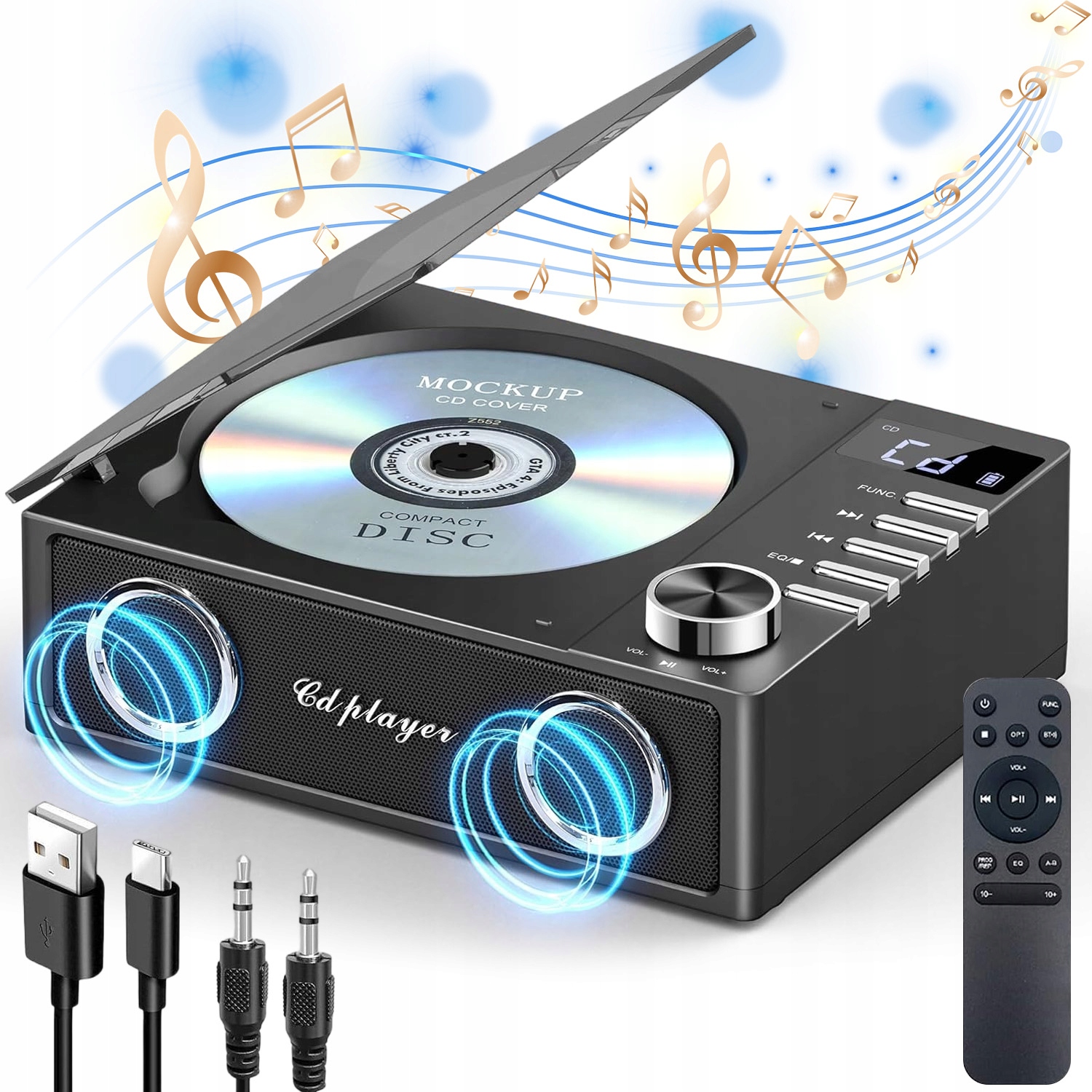 Bluetooth Reproduktor S Multifunkčním CD Přehrávačem Pro Domácnost