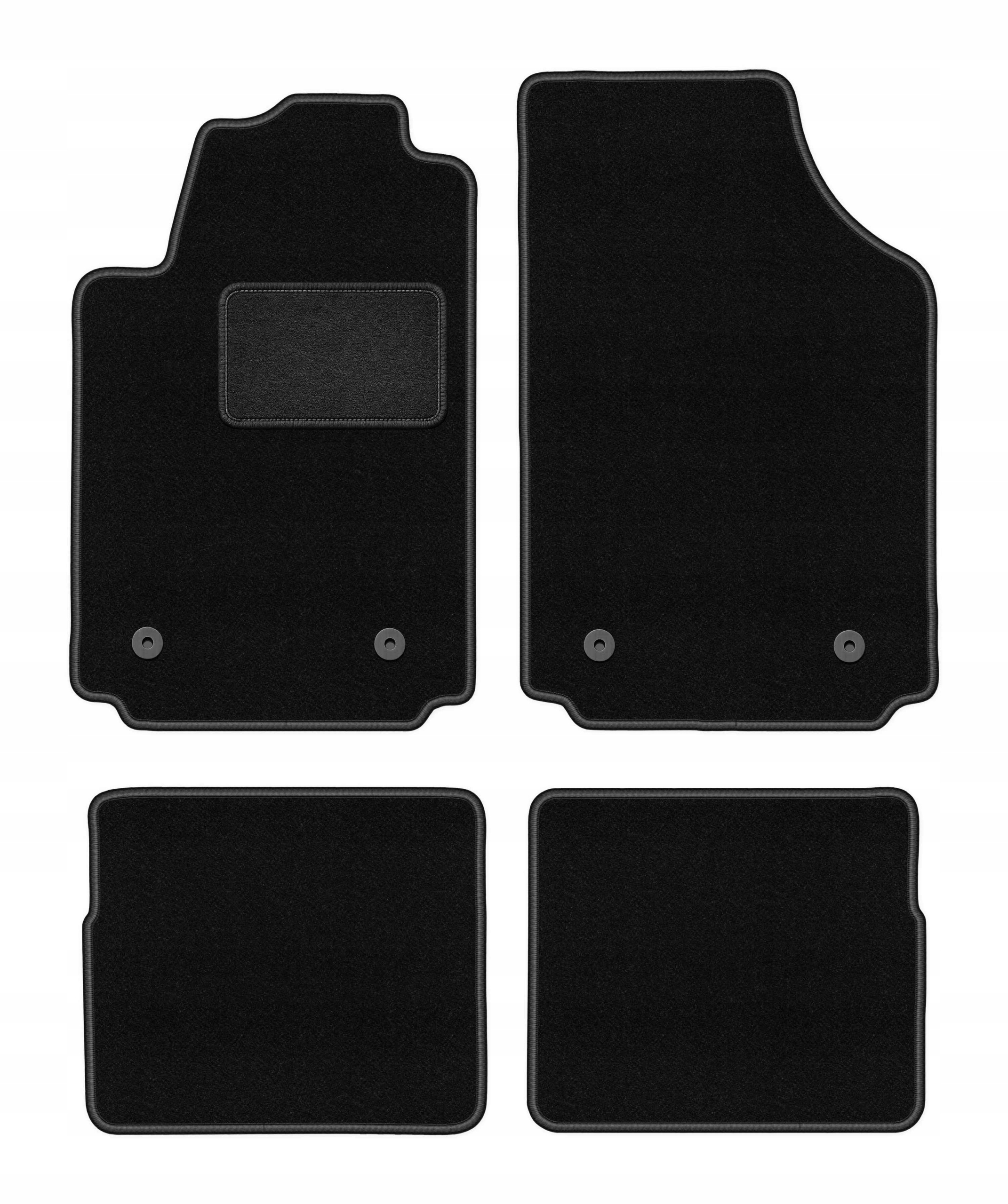 Dywaniki welurowe do Audi A2 2000-2005 komplet Lux czarne 4 szt.