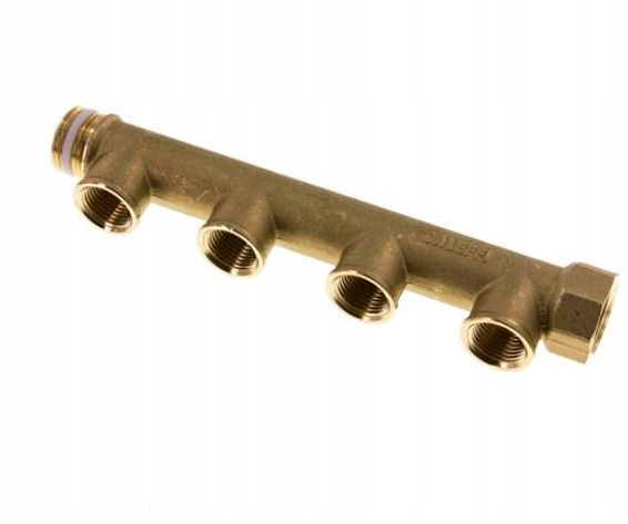 Rozdělovací lišta pro trubkový rozdělovač G 1 1/4" (gz/gw) – 4 x G 1/2" (gw)