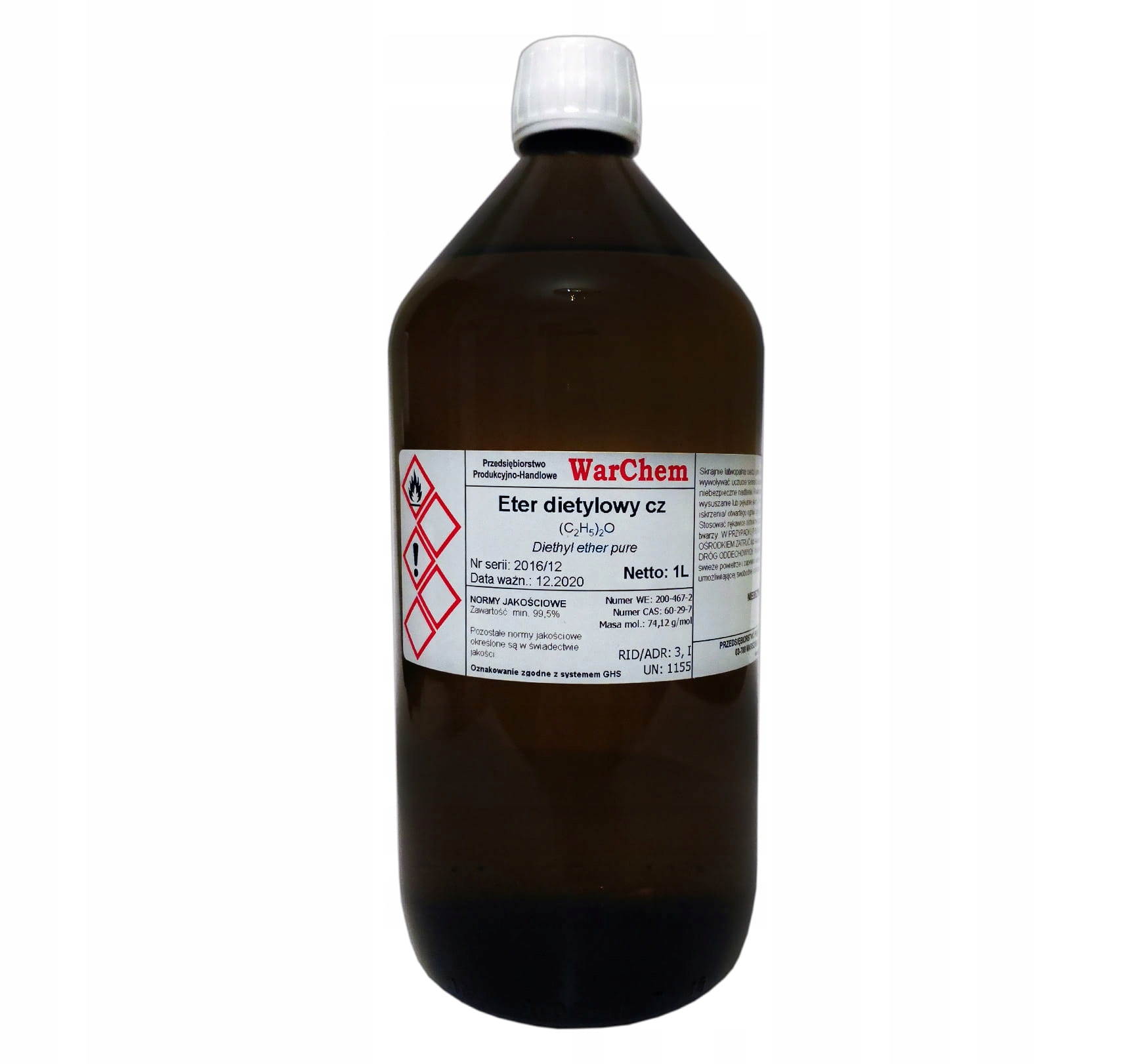 

Eter Dietylowy czysty min. 99,5% 1L Warchem