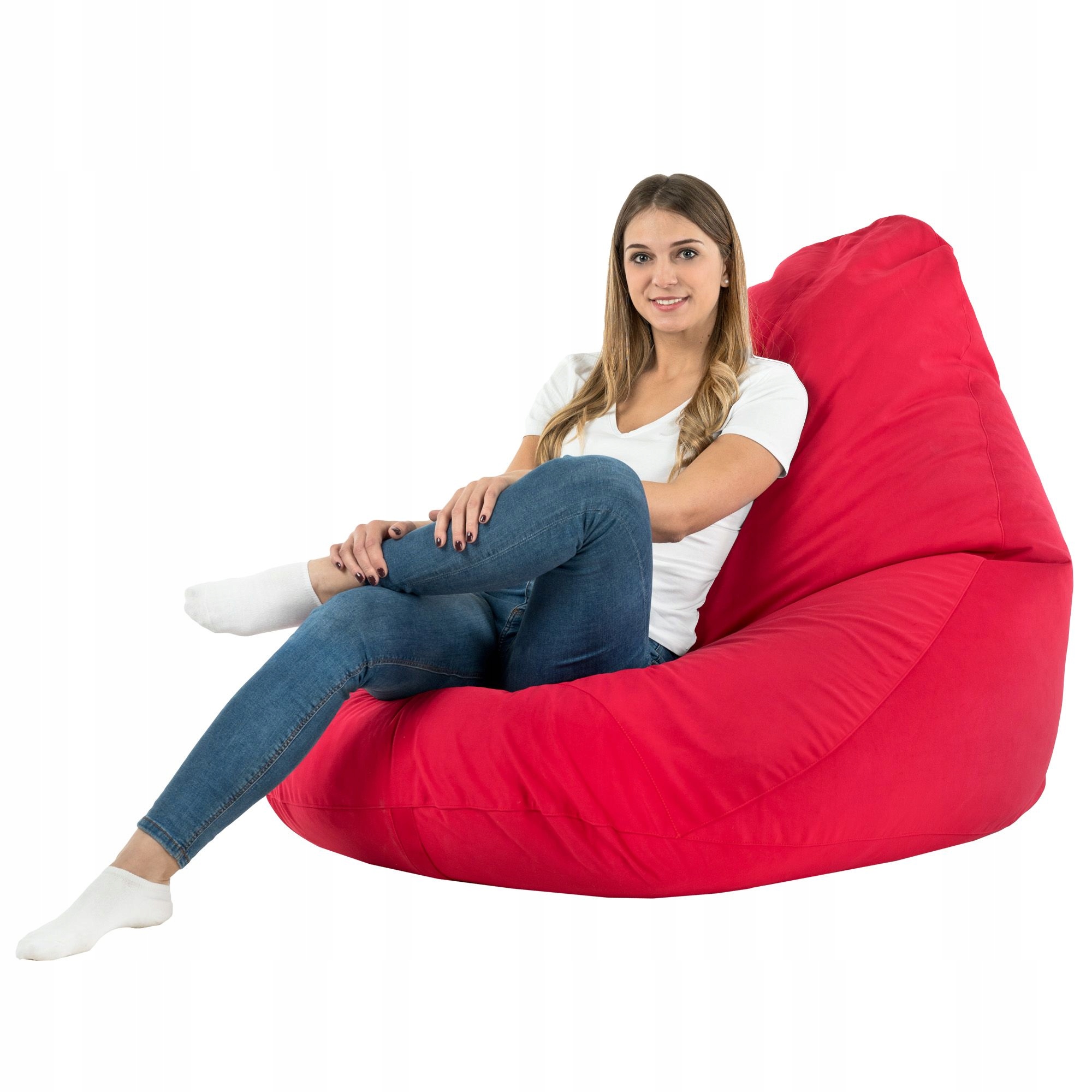 Plyšový vak XXL Sedací křeslo Červený