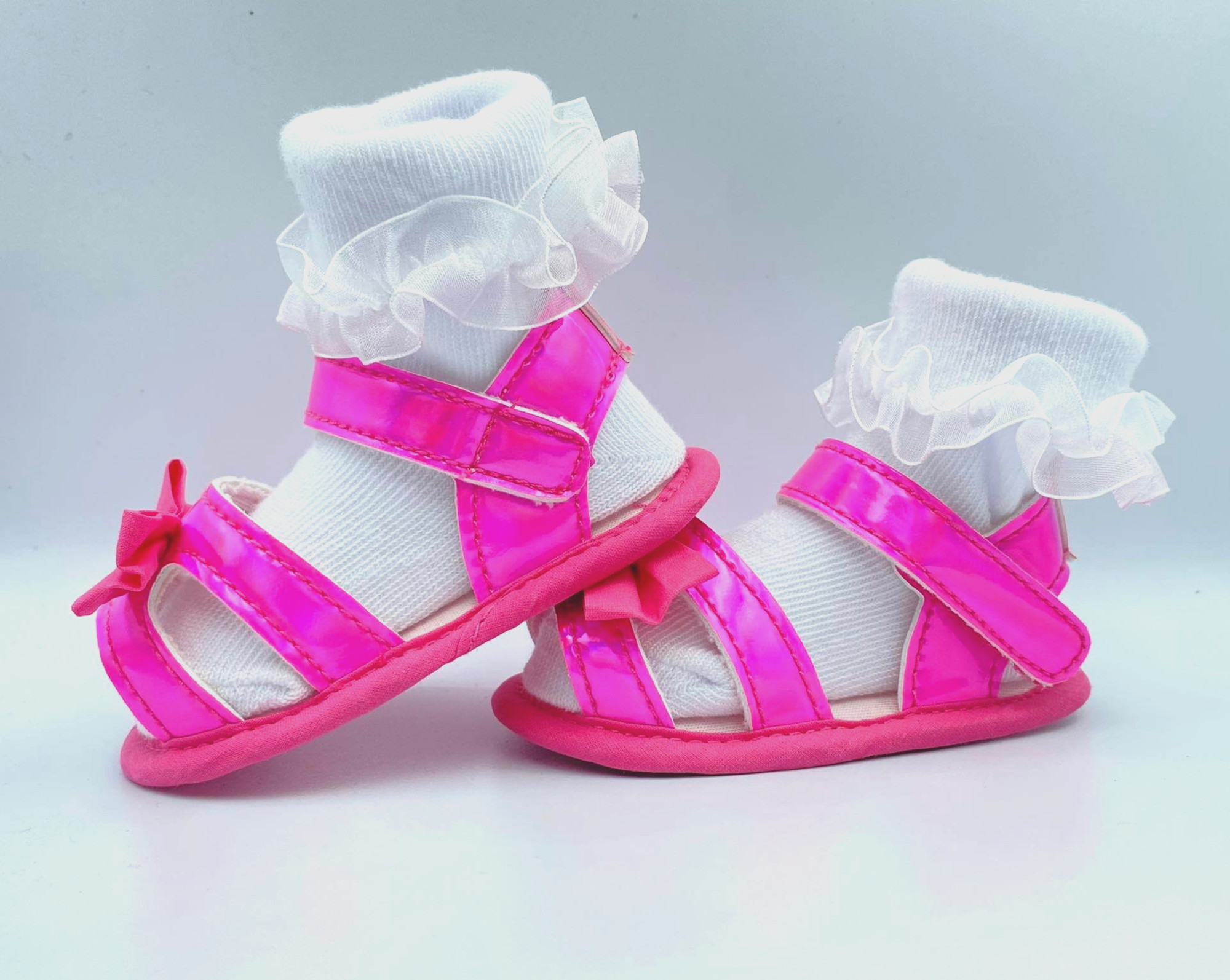 BUTY DLA NIEMOWLĄT BUCIKI NIEMOWLĘCE NIECHODKI PAPUCIE KAPCIE roz. 18 0-6mc Materiał inny materiał