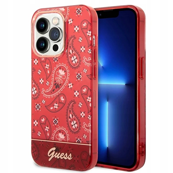 Pouzdro Guess GUHCP14XHGBNHR pro Apple iPhone 14 Pro Max červená/red hardcase Ban