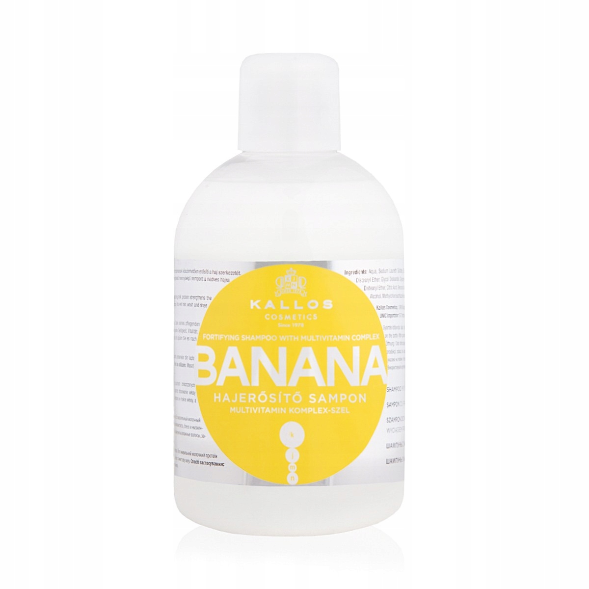 KALLOS KJMN SZAMPON WZMACNIAJĄCY - BANANA 1000 ml