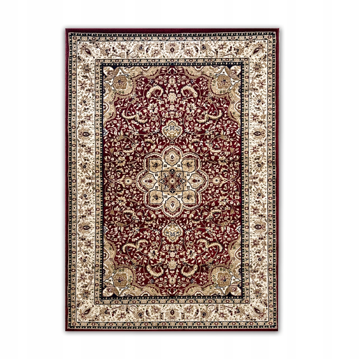 Dywan Tradycyjny Bordowy 240x340 CM Duży Do Salonu Klasyka I Elegancja