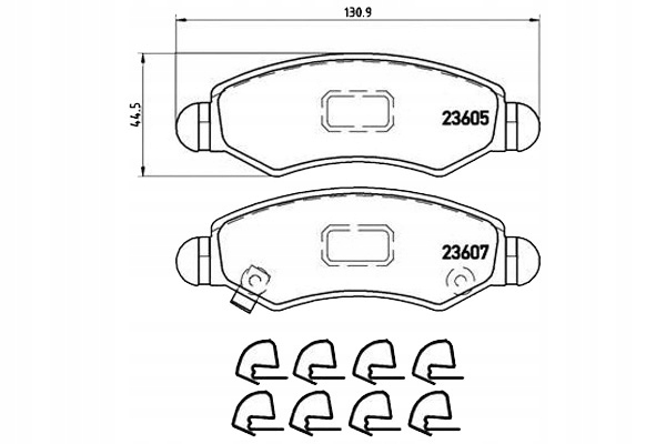 Brembo Brzdové Destičky Opel Agila 00-07 Brembo