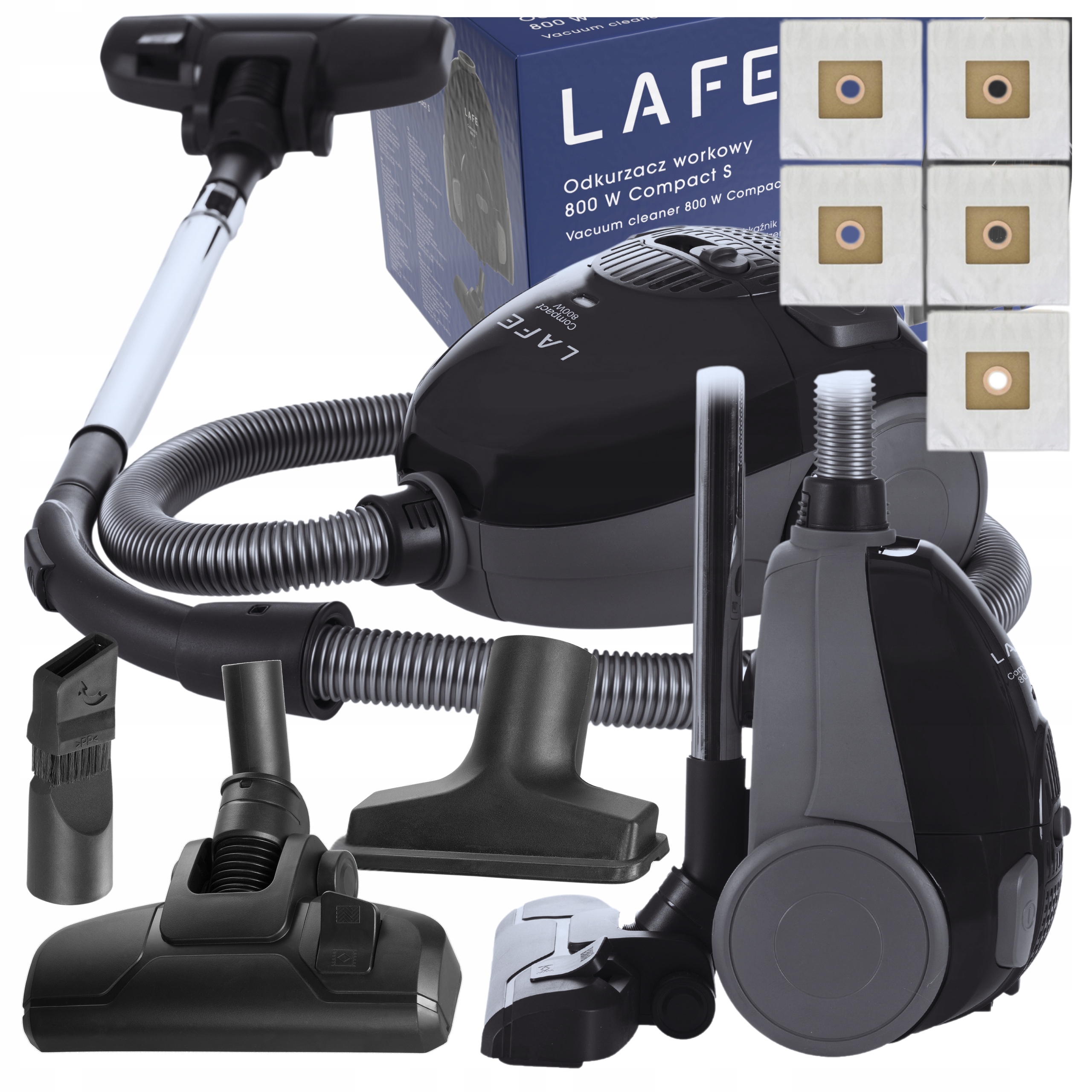 Odkurzacz Workowy Mocny Tradycyjny Cichy Lekki 800W Regulacja Worki