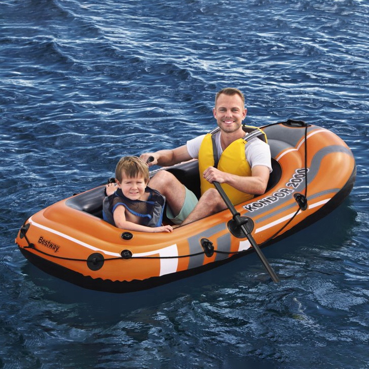 DUŻY Dmuchany Ponton BESTWAY + WIOSŁA POMPKA 2os. Liczba osób 2