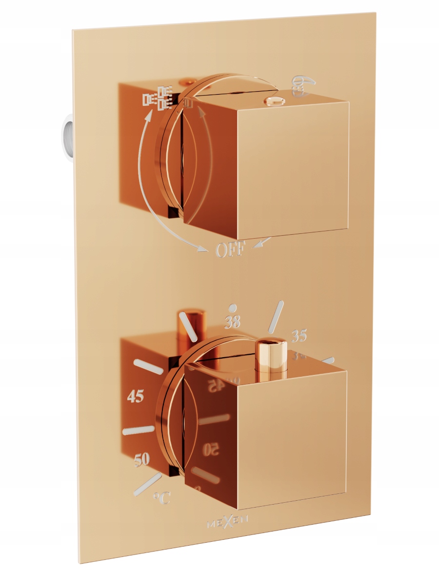 

Mexen Cube Bateria Podtynkowa Termostat Rose Gold