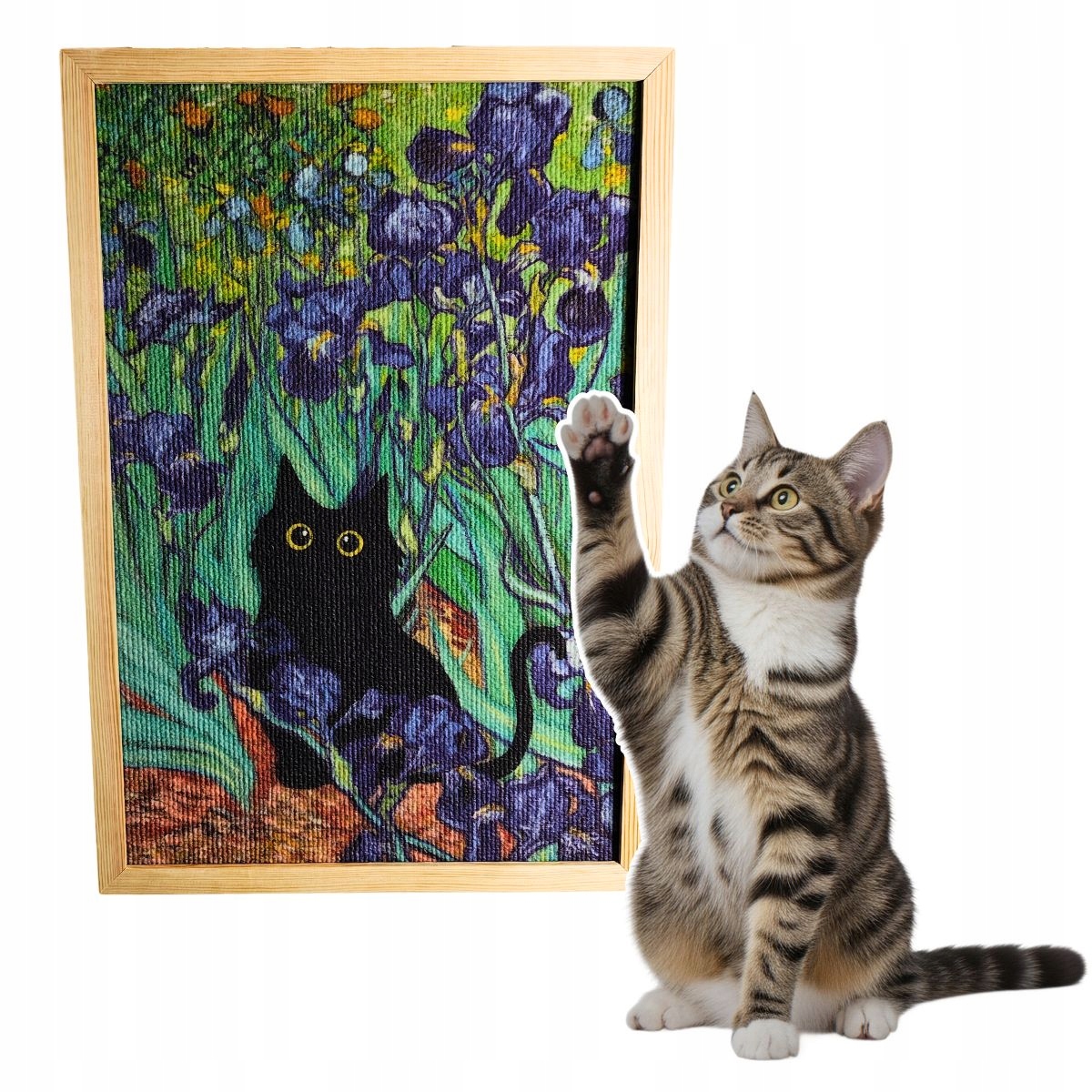 Drapak Obraz Mruu&amp;Pruu Škrabadlo na zeď Květiny 60x40 cm