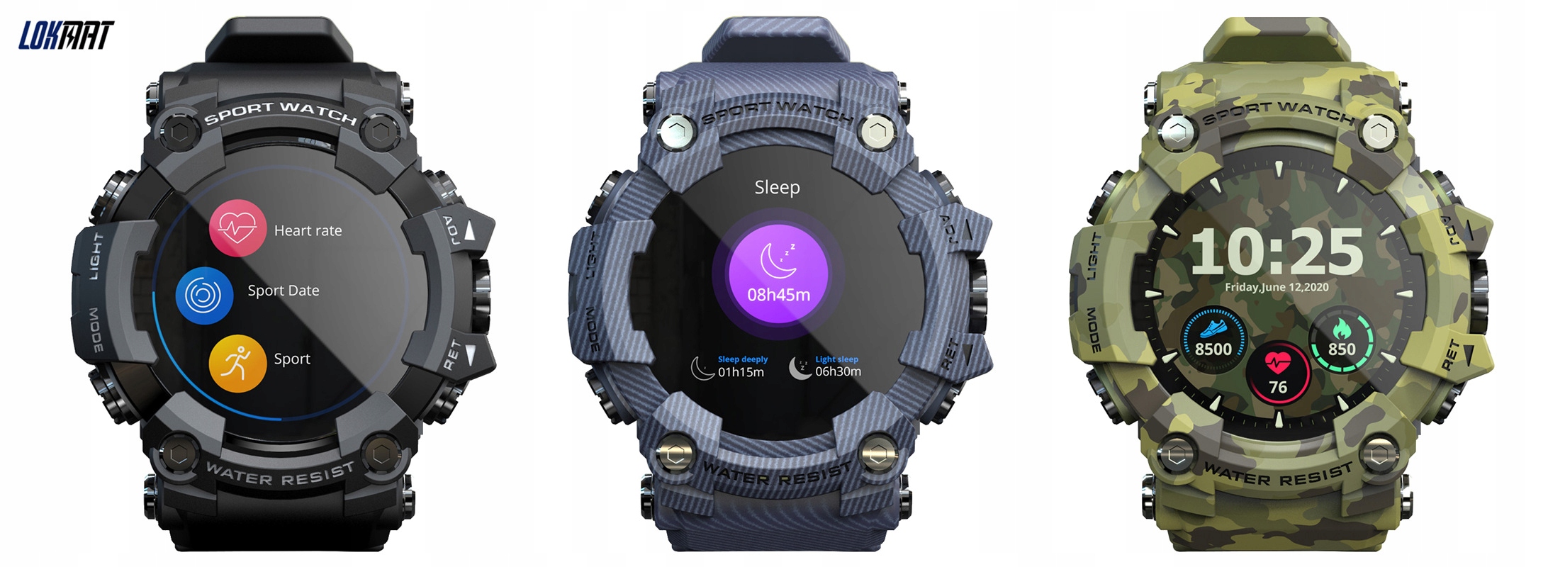 ZEGAREK MĘSKI SMARTWATCH LOKMAT ATTACK PULS POLSKI Marka Lokmat