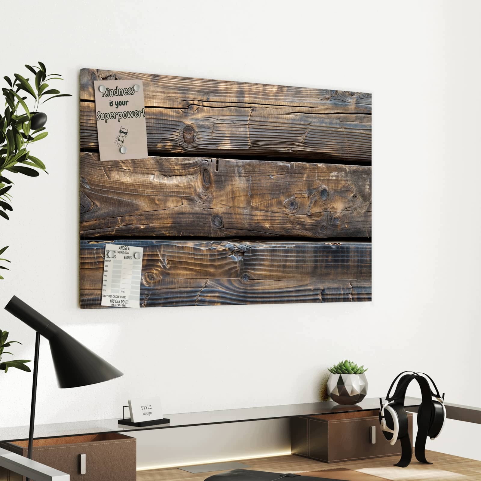 Magnetická tabule Staré Prkna dřevěné 60 × 40 cm
