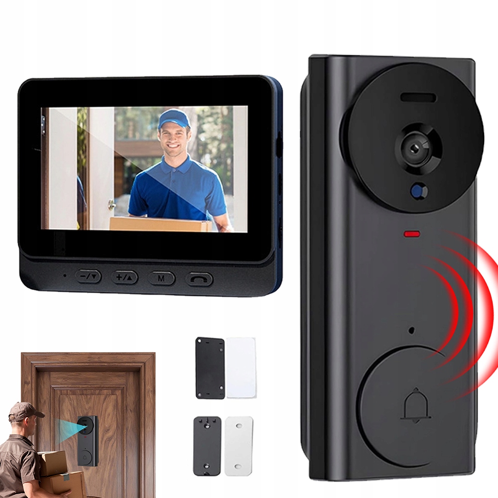 Bezdrátový Videotelefon Smart Home S Obrazovkou 4.3 Palců, Noční Vidění